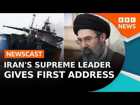 what-did-iran’s-new-supreme-leader-say-in-his-first-address?-|-bbc-newscast