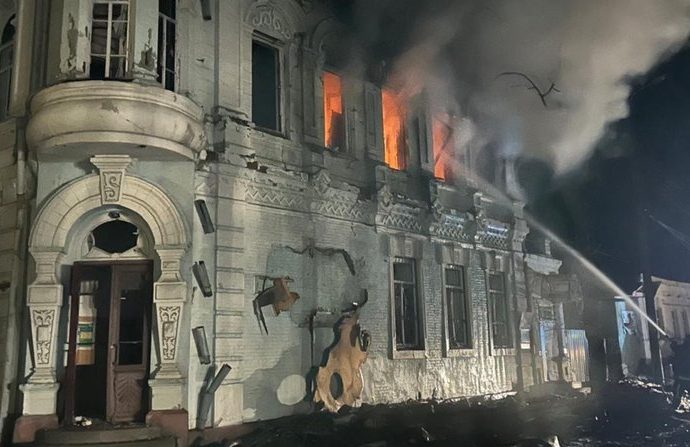 russian-drone-missile-barrage-strikes-seven-locations-across-ukraine,-two-injured-in-dnipro-oblast