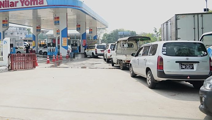 fuel-shortages-bring-long-queues-to-myanmar’s-capital
