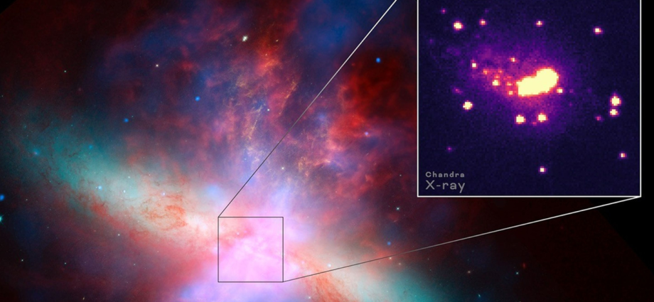 This star-forming galaxy is blowing out powerful winds topping 2 million mph