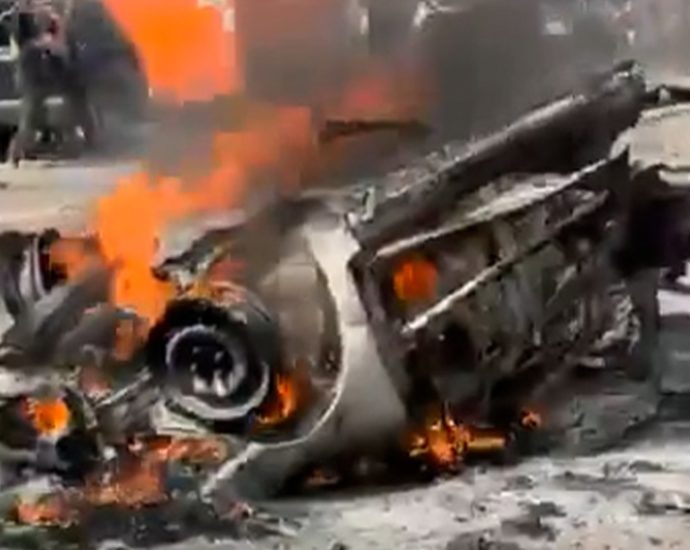 vehicles-burn-in-israel-after-being-hit-with-iranian-projectile-debris