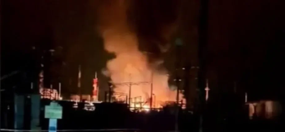 ukraine-hits-oil-pumping-station-on-route-to-russia’s-biggest-black-sea-export-port,-triggering-fire