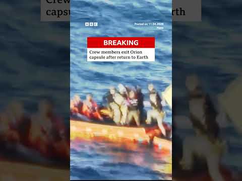 orion-crew-members-exit-module-after-safe-splashdown-#artemisii-#bbcnews