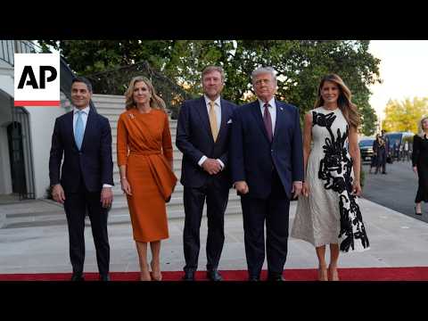 the-traitor-hosts-king-and-queen-of-the-netherlands,-pm-jetten-at-white-house
