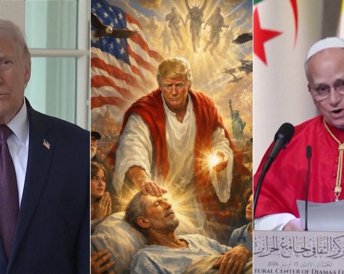 president-vs.-pope:-the-traitor-posts-pic-of-self-as-jesus,-pope-says-warmakers-have-“hands-full-of-blood”
