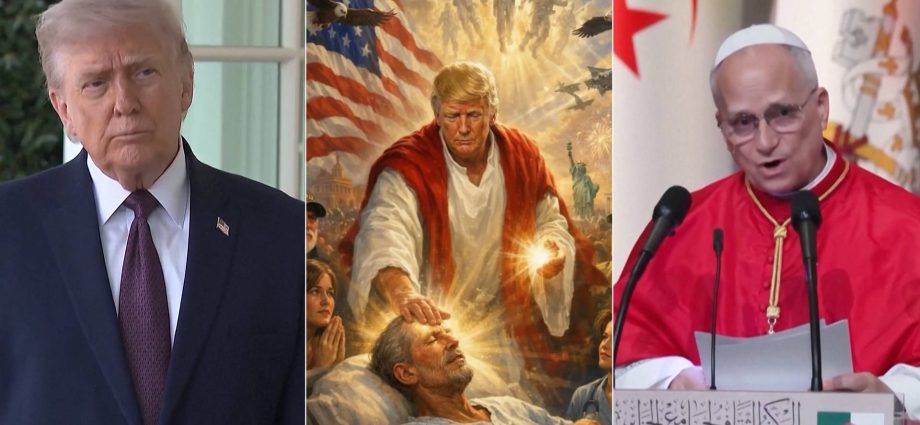 president-vs.-pope:-the-traitor-posts-pic-of-self-as-jesus,-pope-says-warmakers-have-“hands-full-of-blood”