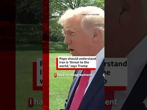 pope-should-understand-iran-is-‘threat-to-the-world,’-says-the-traitor.-#donaldtrumpenfuhrer-#popeleo-#bbcnews
