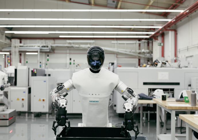 A humanoid robot passed an eight-hour factory shift at Siemens’ Erlangen plant