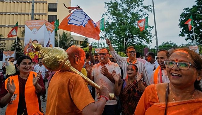 celebrations-as-modi’s-ruling-party-poised-to-take-control-of-india’s-west-bengal-state