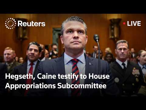 live:-hegseth,-caine-testify-to-house-appropriations-subcommittee