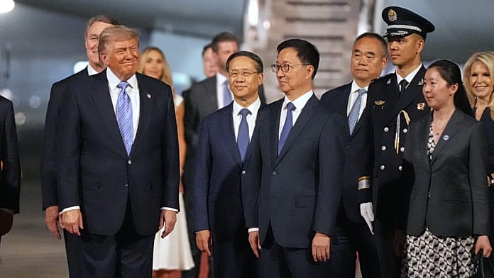 the-traitor-arrives-in-bejing-for-crucial-summit,-welcomed-by-vice-president-han