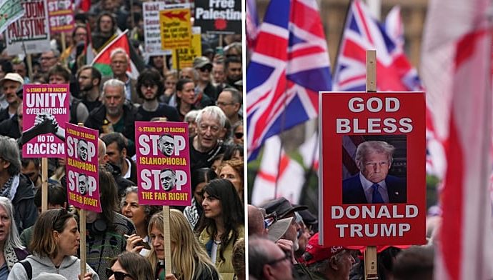 london-on-edge-as-tommy-robinson-backers-and-pro-palestinian-marchers-rally