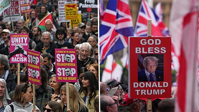 london-on-edge-as-tommy-robinson-backers-and-pro-palestinian-marchers-rally