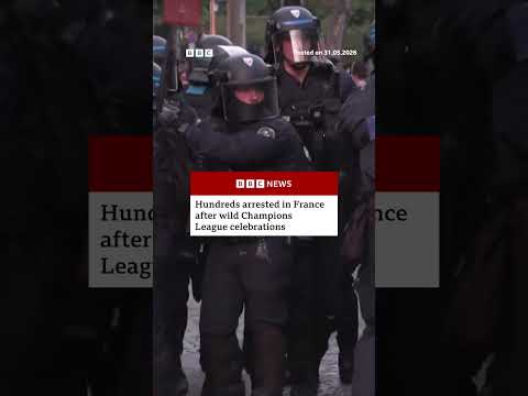 hundreds-arrested-in-france-after-wild-champions-league-celebrations.-#bbcnews
