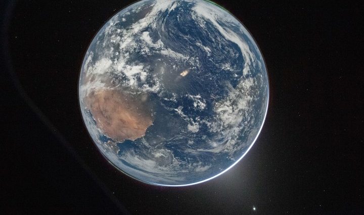 A Moonlit Earth as Seen From Artemis II