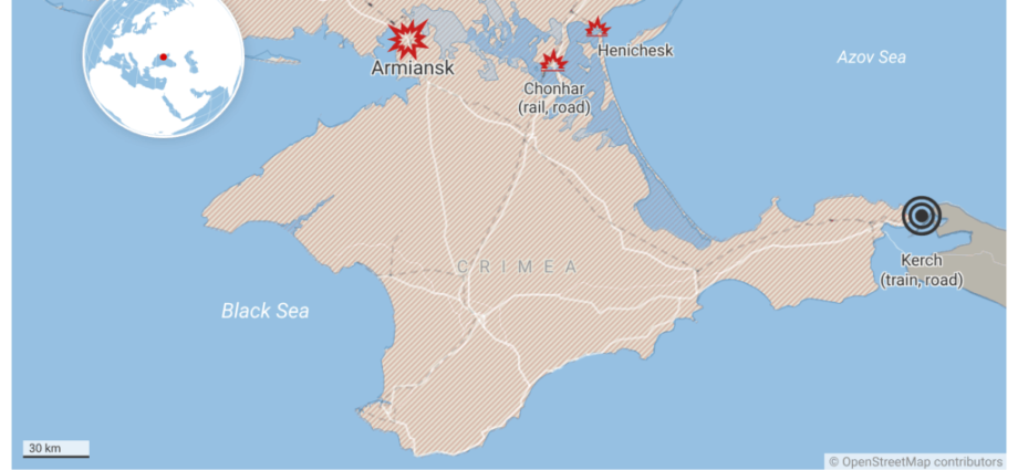 ukrainian-drones-knocking-out-the-northwestern-entrance-to-crimea:-four-bridges-targeted-in-one-night