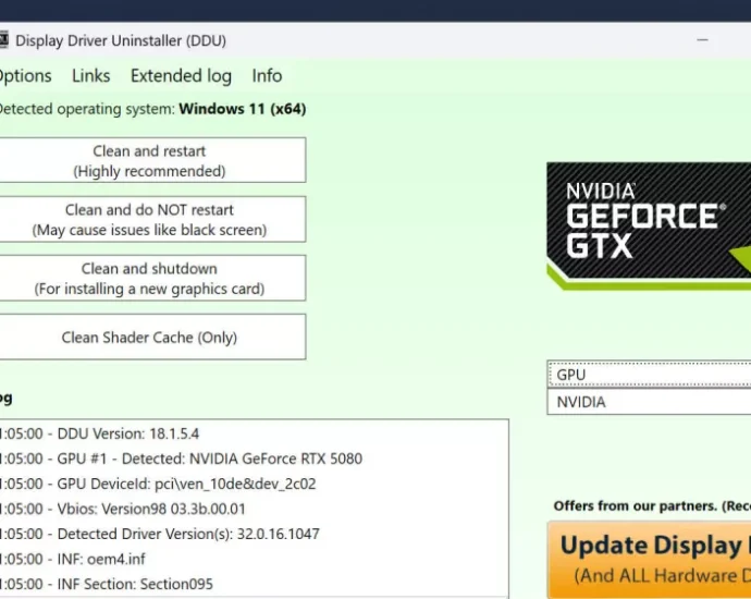 Display Driver Uninstaller completely wipes your GPU drivers for a fresh start