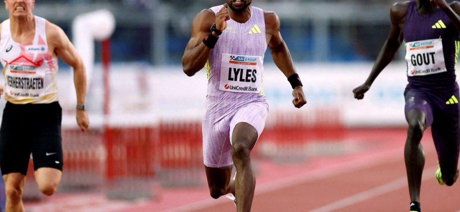 us-sprinter-noah-lyles-sets-world-best-150m-time-at-golden-spike-meet
