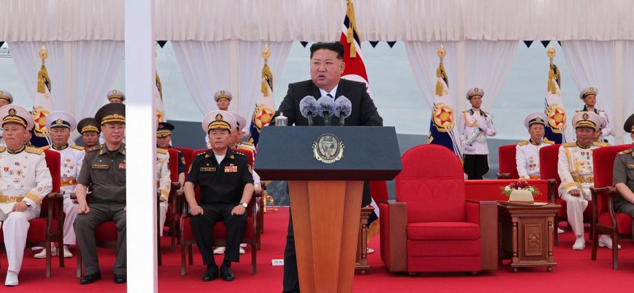 north-korea-commissions-warship-as-kim-eyes-nuclear-navy