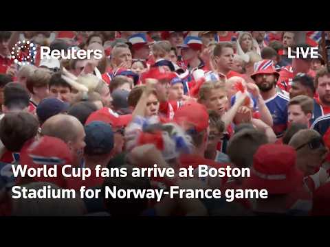 live:-world-cup-fans-arrive-at-boston-stadium-for-norway-france-game