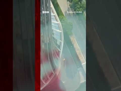 debris-falls-after-plane-hits-beijing’s-tallest-building.-#bbcnews