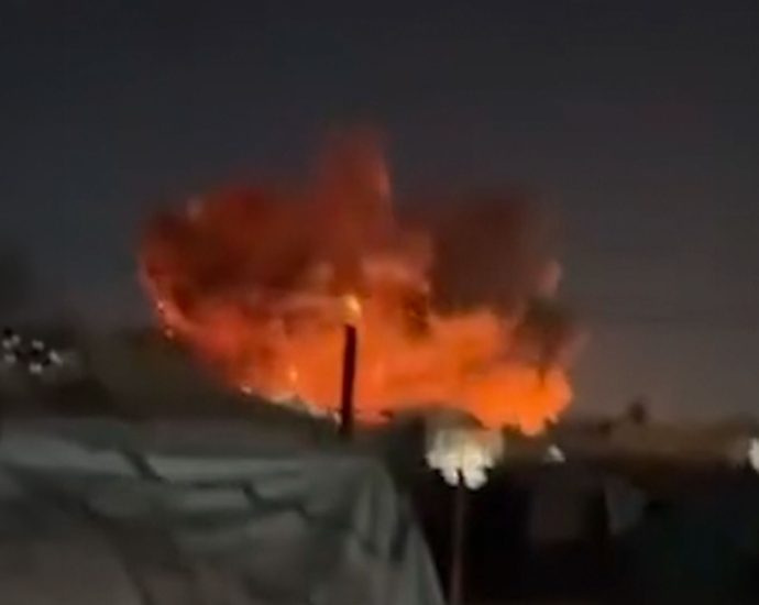 israeli-strike-kills-two,-setting-tents-ablaze-in-gaza-humanitarian-zone