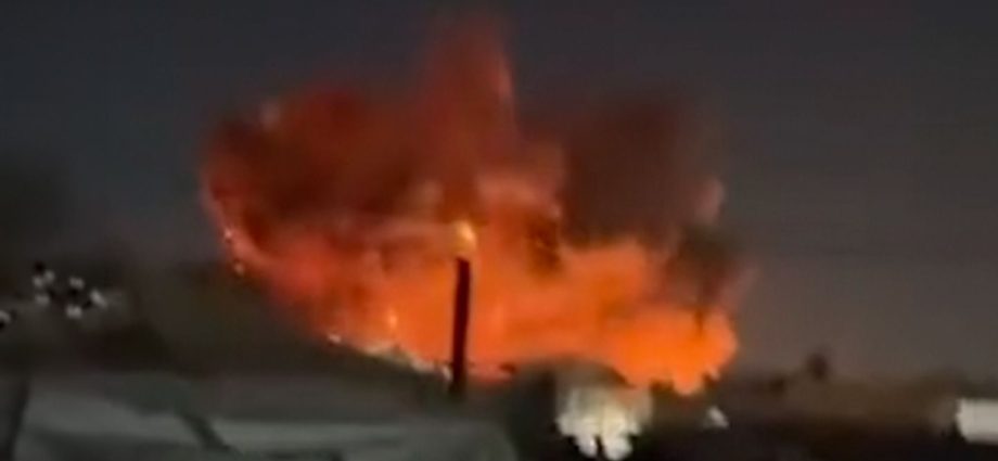 israeli-strike-kills-two,-setting-tents-ablaze-in-gaza-humanitarian-zone