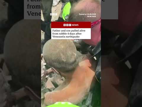 father-and-son-rescued-from-rubble-in-venezuela-after-earthquake.-#bbcnews