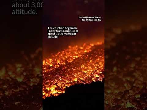 orange-lava-streams-from-mount-etna,-europe’s-largest-active-volcano