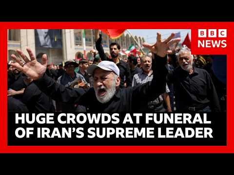 huge-crowds-gather-in-iran-for-funeral-of-ayatollah-khamenei-–-killed-in-us-airstrike-|-bbc-news