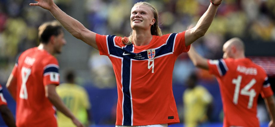 erling-haaland-cements-superstar-status,-scores-twice-in-norway’s-2-1-win-over-brazil