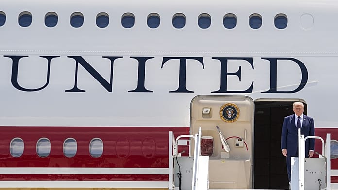 the-traitor-skips-new-air-force-one-on-return-from-turkey-nato-summit