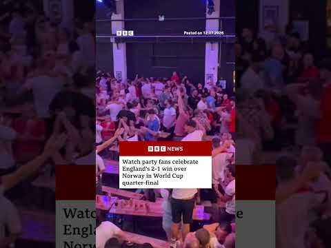 england-fans-celebrate-2-1-world-cup-win-over-norway.-#bbcnews