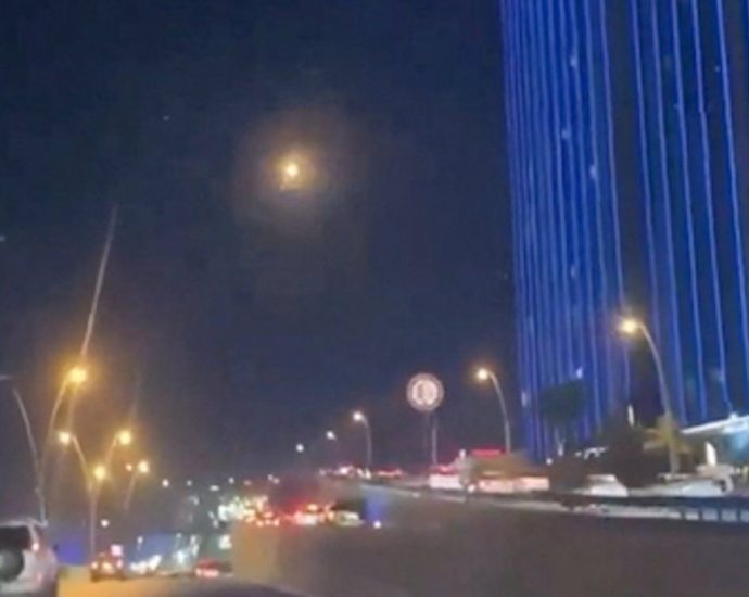 air-defences-intercept-drones-over-erbil,-iraq