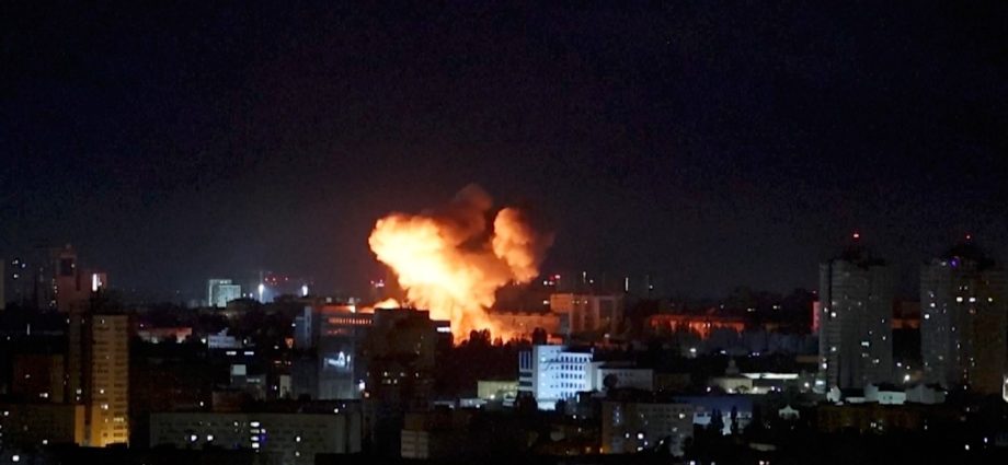 at-least-one-killed-as-russian-ballistic-missiles-hit-kyiv