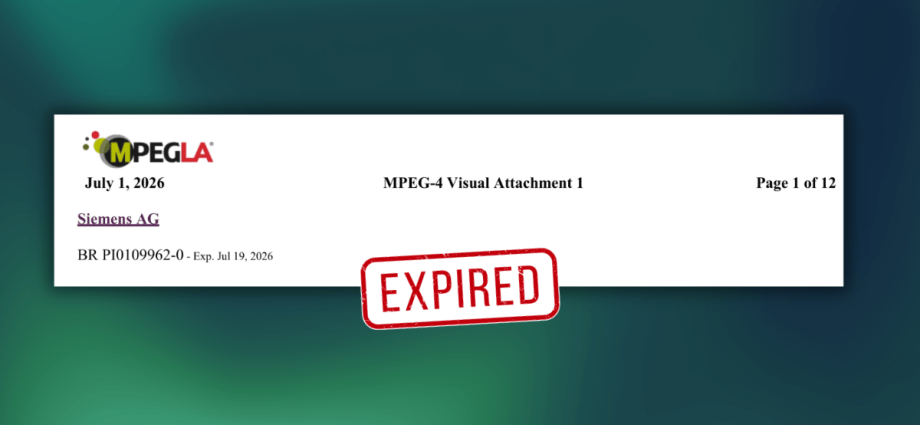 siemens-ag-was-the-last-holdout-in-mpeg-4-visual's-road-to-being-patent-free
