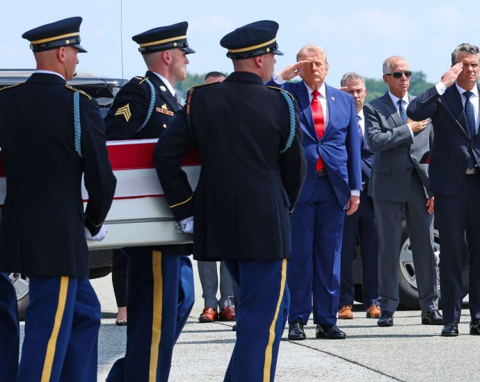 the-traitor-attends-dignified-transfer-of-4-service-members-killed-in-iran-attacks-since-the-ceasefire-ended