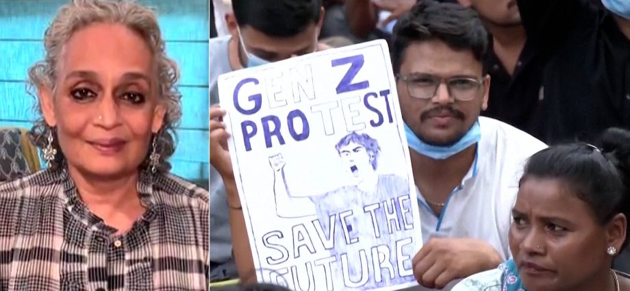 “cockroach-democracy”:-arundhati-roy-on-india’s-youth-led-protest-movement-&-modi’s-collapsing-support