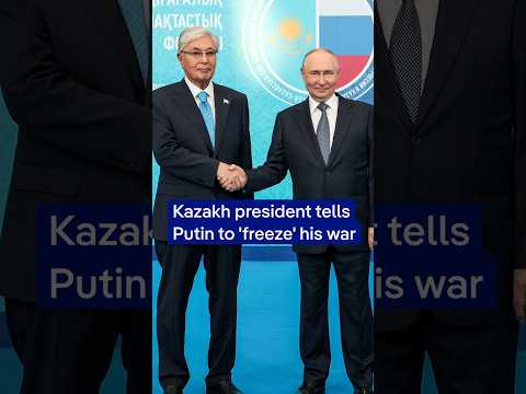 kazakh-president-tells-putin-to-‘freeze’-his-war-|-dw-news