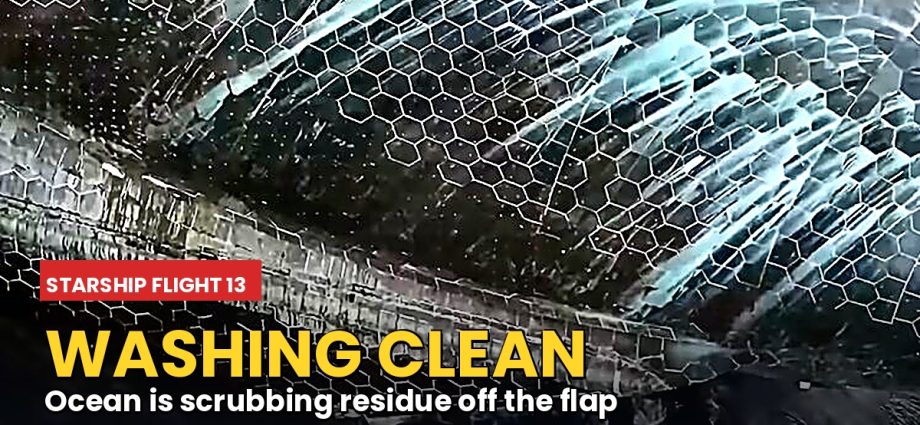 Seawater Washed Starship’s Flaps Clean — And the Tiles Underneath Are Black
