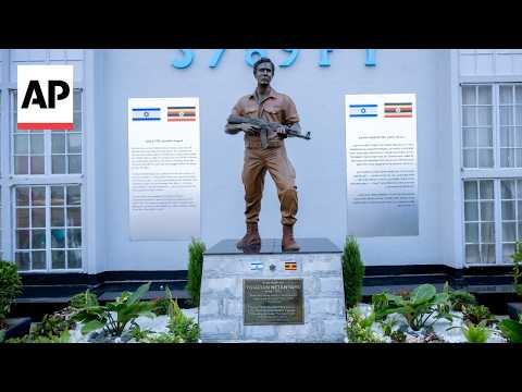uganda-unveils-a-statue-of-netanyahu’s-brother-who-died-in-1976-hostage-rescue