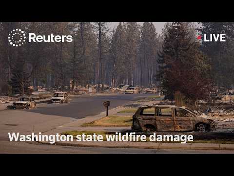 live:-wildfire-damage-in-spokane,-washington