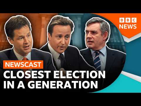 the-2010-uk-election-old-newscast:-brown-vs-cameron-vs-clegg-|-bbc-newscast