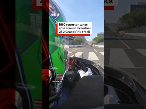 bbc-reporter-takes-180mph-spin-around-freedom-250-grand-prix-track.-#bbcnews