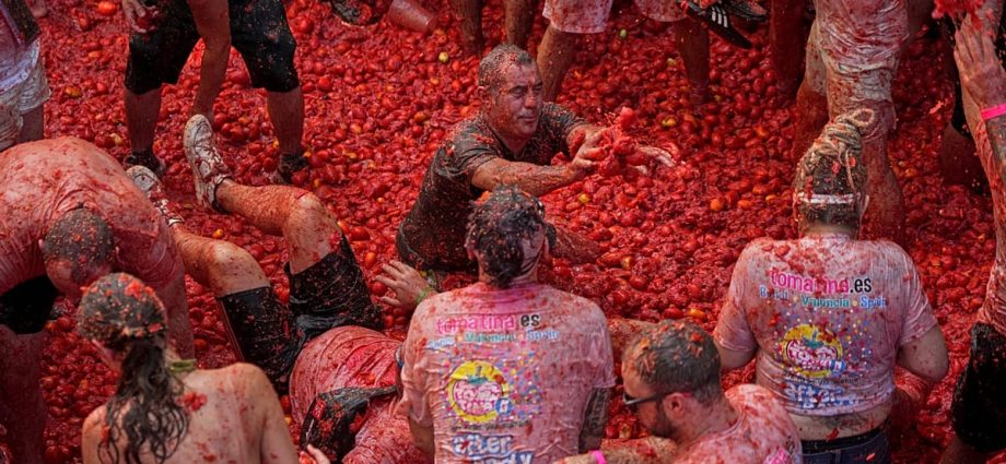 la-tomatina-2026:-thousands-turn-spanish-town-red-in-annual-tomato-fight