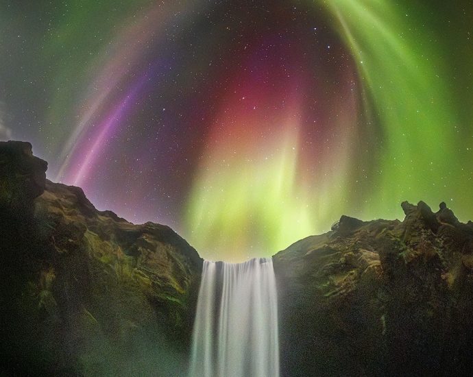 apod:-2026-august-27-–-colorful-aurora-over-an-icelandic-waterfall