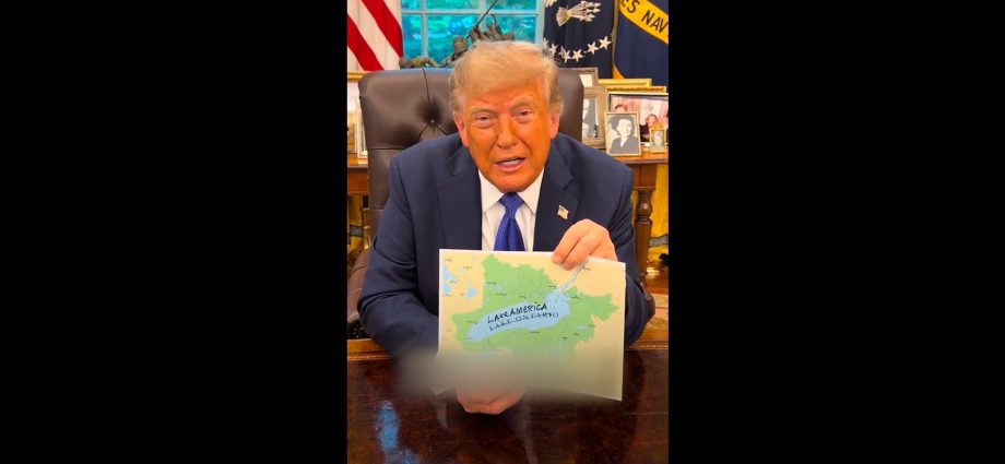 the-traitor-crosses-lake-ontario-on-map,-renames-it-‘lake-america’