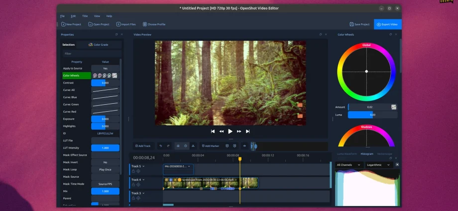 openshot-4.0-adds-colour-grading,-recording-dock-and-qt-6-support