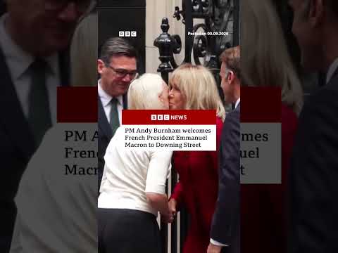 emmanuel-macron-becomes-first-foreign-leader-to-visit-uk-pm-andy-burnham-in-downing-street.-#bbcnews