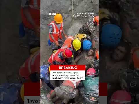 two-people-rescued-from-nepal-tunnel-nine-days-after-flash-flood.-#bbcnews